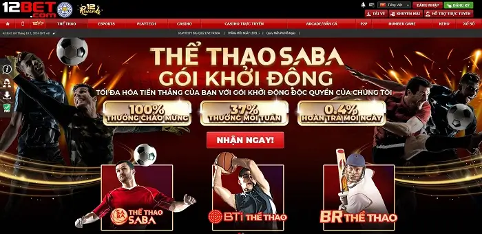 Thể thao 12BET có đầy đủ các loại kèo cho anh em đặt cược